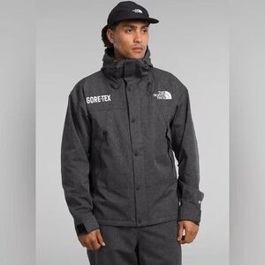 The North Face Men's GTX Mountain Zip Up Hooded Jacke Black Denim SZ XXL $450